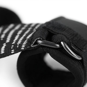 Sangles de musculation en néoprène rembourrées de haute qualité avec poignée flexible, sangles en velcro réglables, sangles en coton, taille personnalisée - Product Image 4