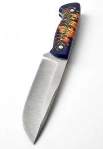 Cuchillo Utilitario de Hoja Fija de Acero Inoxidable con Mango Personalizado de Resina Epoxi con Diseño de Piña, Herramienta EDC - Product Image 1