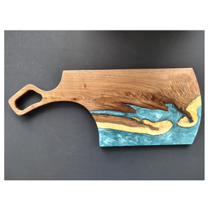 Tabla de cortar artesanal de resina epoxi y madera para cortar frutas, verduras y carne, tabla de cortar artística para utensilios de cocina. - Product Image 2