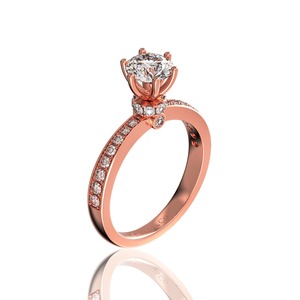 Luxury Vietnam Jewelry Glosbe & Co Engagement <b>Ring</b> Wholesale Natural Diamond 18K Solid Gold for Certified 6mm Daily Wear - Product Image 3