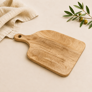 Planche à découper en bois d'acacia artisanale de qualité supérieure, robuste et durable, avec poignée, pour légumes et fruits - Product Image 1
