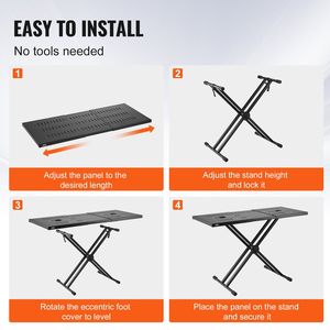 Portable 32'-43' DJ Table <b>Stand</b> with 18' Lightweight DJ Laptop <b>Controller</b> Desk Adjustable Height DJ Booth for Performances - Product Image 4