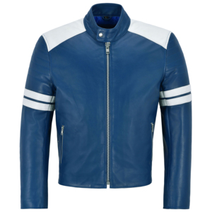 Veste en cuir de mouton véritable pour homme, style café racer, veste en cuir de moto décontractée et tendance, fabrication OEM ODM en gros - Product Image 3