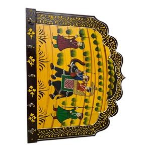 Hand Painted Wooden <b>Key</b> <b>Hanger</b> Elephant Procession Wall Decor <b>Key</b> Holder - Product Image 4
