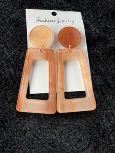 Luxury Botanical Resin <b>Earrings</b> with Preserved Flowers, <b>Gold</b> Flakes & Artistic Handmade Finish - Product Image 6