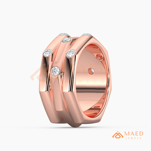 Rose Gold Plated Lab Grown Diamond Stackable Ring Set for Women Bezel Set Multi Band Wedding Ring Minimal Fine Jewelry USA - Product Image 6