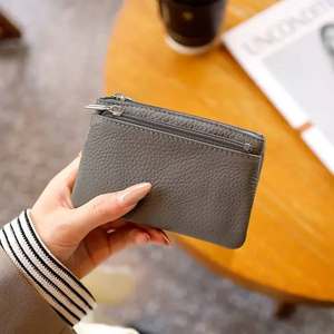 Genuine leather coin purse Small leather <b>wallet</b> Compact coin <b>holder</b> Leather change purse Mini leather pouch - Product Image 3