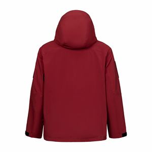 <b>Men's</b> Winter Thick Zipper Canvas Windbreaker <b>Jacket</b> Waterproof & Breathable Hooded with Pattern for <b>Cycling</b> Running OEM Service - Product Image 6