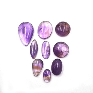 Lot de pierres précieuses en améthyste naturelle, formes variées, cabochons, 11-50 mm, pour la création de bijoux faits main - Product Image 5