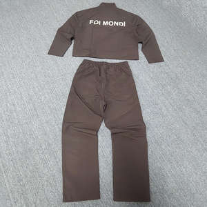 Conjunto de Pantalones Cortos Holgados para Hombre 2026, Lona Sólida 100% Algodón, Transpirable, Ecológico, con Capucha, Personalizado, 2 Piezas, Ropa Deportiva de Invierno - Product Image 2