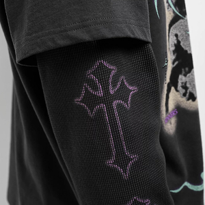 T-shirt à manches longues Saint Black, best-seller, créez votre propre style, vêtements de plein air pour hommes, t-shirts à manches longues doubles - Product Image 2