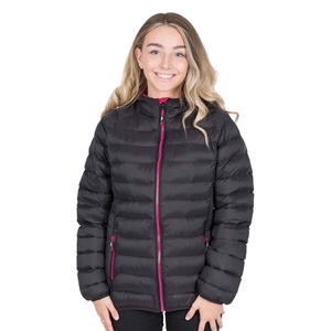 Women's <b>Packable</b> Regular Fleece Hooded Waterproof Thick Lightweight Stand Collar Office Lady Coat Outwear Puffer - Product Image 3