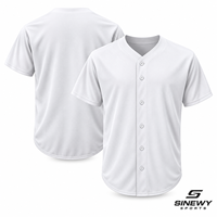 Maillot de baseball blanc pour homme, manches courtes, boutons sur le devant, couleur unie, respirant, polyester, coupe classique, vêtements pour adultes