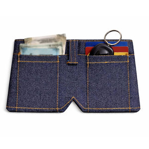 Mini Denim Coin Purse <b>Wallet</b> Portable <b>Card</b> Holder Compact Cash Storage Accessory <b>For</b> Women and <b>Men</b> Jeans <b>Wallet</b> - Product Image 4