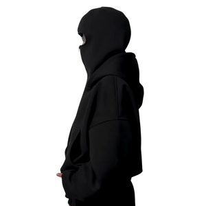 Sweat-shirt à capuche zippé noir surdimensionné pour homme avec cagoule intégrée – Idéal pour l'automne - Product Image 4