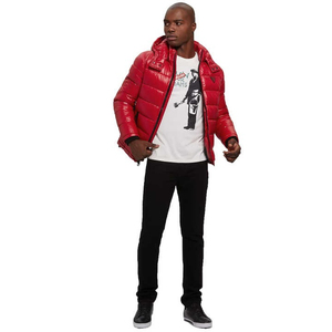 Wholesale Men's Custom Winter Down Puffer <b>Jacket</b> Hooded Casual Outerwear Warm Quick Dry Breathable Zipper Puffer <b>Jacket</b> - Product Image 1