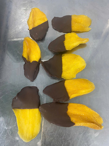 Preserved Organic Mango Slices Coated with Dark and White <b>Chocolate</b> Fruit Snack Sliced Yellow and Brown 0.6kg - Product Image 6