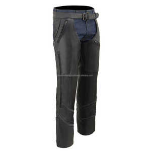 Pantalon motard The Racer | Équipement de course de moto en cuir de vachette noir avec protection des genoux X-Armor - Product Image 6
