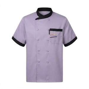 custom Double-Breasted Unisex Polyester/Cotton <b>Chiffon</b> Anti-static Chef Coat Restaurant Uniform Hotel Employees - Product Image 5