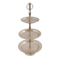 Support à gâteau en métal à 3 niveaux, support à gâteau de mariage, ensemble de supports à gâteau de luxe, supports à cupcakes pour gâteaux de mariage et événements