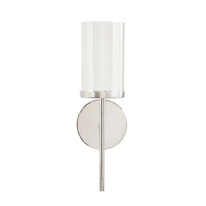High Quality Silver Wall Mounted <b>Candle</b> Holder, Metal and Glass Decorative <b>Candle</b> Sconce for Living Room, Bedroom At <b>Cheap</b> Price - Product Image 2