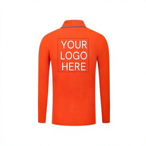 <b>Men's</b> <b>Green</b> Long Sleeve <b>Polo</b> <b>Shirt</b> Cotton Knitted Breathable Custom Logo Embroidery Casual Wear - Product Image 6
