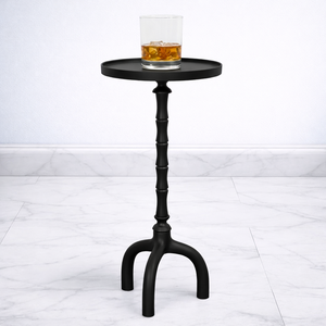 โต๊ะบาร์ทรงเรียบหรู ดีไซน์ฐานสามขาแบบเสาหมุนได้ พร้อมถาดวางของยกสูง โครงสร้างแข็งแรง ขนาดกะทัดรัด เหมาะสำหรับตกแต่งพื้นที่ใช้สอยสมัยใหม่ - Product Image 1