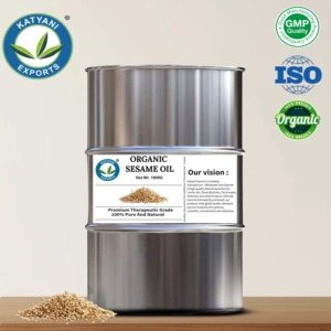 Aceite de sésamo orgánico sin conservantes ni aditivos, 100% puro y natural, con calidad premium para exportación a granel por Katyani Exports - Product Image 3