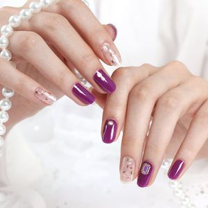 ShineB tiras de uñas de gel holograma piedra arte uñas de gel pegatina piel Beige azul violeta Color fácil auto arte de uñas hecho en Corea oem odm - Product Image 5