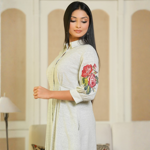 Elegante Vestido Camisero de Lino y Algodón para Mujer - Product Image 4