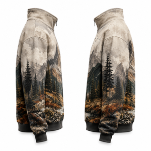 เสื้อพูลโอเวอร์ผู้ชายแฟชั่นฤดูหนาวทรงโอเวอร์ไซส์ สวมใส่สบาย ซับในอย่างดี ซิปด้านหน้า ปักโลโก้ได้ ผ้าฝ้ายนุ่ม เป็นมิตรกับสิ่งแวดล้อม สไตล์ลำลองแนวสตรีทแวร์ - Product Image 3