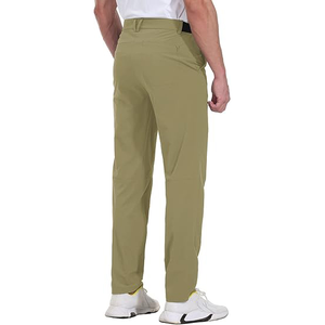 Pantalon décontracté pour homme, couleur unie, respirant, léger, en polyester, avec fermeture à boutons, pour le golf - Product Image 2