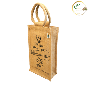 Bolsa de Yute Resistente y Ecológica para Botellas, Porta Botellas de Agua Reutilizable para Uso Diario - Product Image 2