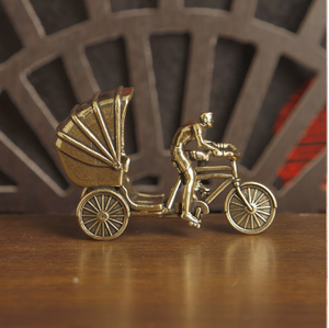 Charrette à chameaux antique finition bronze avec figurine de conducteur traditionnelle, disponible à prix de gros. - Product Image 5