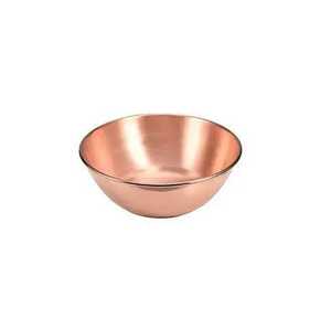 Pure Copper Serving Bowl Smooth Brushed Finish Metallic Salad Fruit Basin Luxury <b>Kitchenware</b> Food Mixing Vessel - Product Image 1