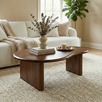 Großer Premium Massivholz-Couchtisch Modern Ausziehbar Individuelle Farbe Anpassbare Form Umweltfreundliche Wohnmöbel
