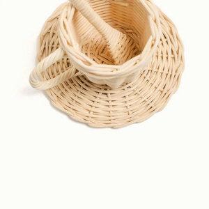 Miniature Woven Rattan Tea <b>Set</b> for Kids - Handmade Decorative <b>Teapot</b> and Cups for Playroom & Nursery Art - Product Image 5