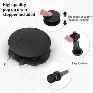 Rubinetto lavabo a 2 maniglie, 8 pollici, nero opaco, con beccuccio girevole a 360 gradi, per lavabo a 3 fori - Product Image 4