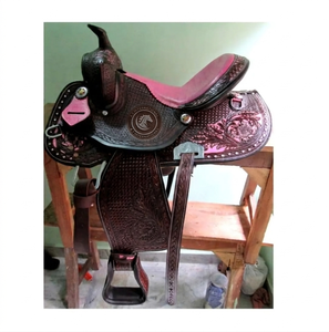 Sillín de Cuero Premium para Carreras de Barriles y Equitación Western, Juego de Arreos, Tamaños Personalizables 14'-18', Múltiples Colores Disponibles - Product Image 2