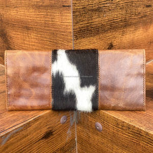 2024 nouveau portefeuille long en cuir de vachette de haute qualité à trois volets pour les femmes de luxe en cuir véritable porte-carte de crédit pochette de créateur - Product Image 4