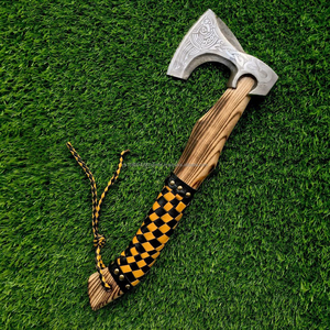 UA Supplies - Hacha Vikinga Premium Hecha a Mano con Hoja de Acero al Carbono, Mango de Madera, Grabado Ornamental, Herramienta para Supervivencia y Camping al Aire Libre - Product Image 5