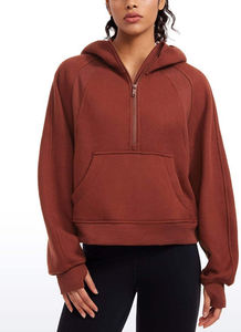 Sudadera con Capucha para Mujer, Diseño 2026, Estilo Urbano, 100% Algodón Felpa para Invierno, Color Sólido con Cierre Frontal y Logotipo Bordado - Product Image 6