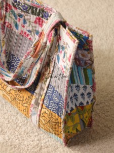 Wholesale Indian Hand Block Print Cotton Quilted Tote <b>Bag</b> Bohemian <b>Patchwork</b> Shoulder <b>Bag</b> - Product Image 4