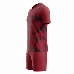 ชุดฟุตบอลแบบ unisex พร้อมกางเกงขาสั้น ชุดลำลองสองชิ้น ชุดฝึกซ้อมฟุตบอล ชุดออกกำลังกาย ชุดกีฬา รับผลิตตามแบบ OEM - Product Image 3