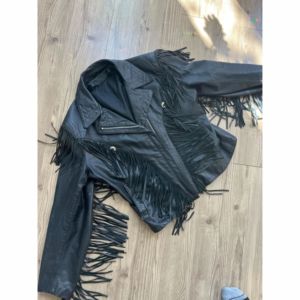 Custom Genuine Leather Fringe <b>Jacket</b> Women Vintage <b>Western</b> Biker Motorcycle Coat Black Tassel Leather <b>Jacket</b> Manufacturer - Product Image 6
