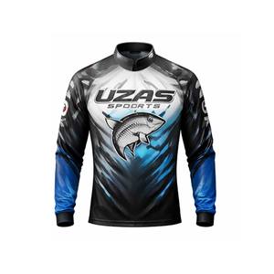 เสื้อเจอร์ซีย์ตกปลาแขนยาวลายหัวใจสำหรับผู้ชาย ขายดี ผลิตจากผ้าฝ้าย 100% ป้องกันรังสียูวี 50 ป้องกันแบคทีเรีย รับผลิตแบบ OEM ตามสั่ง - Product Image 4