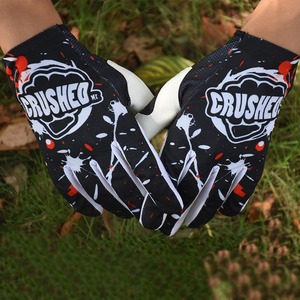 Gants de course intégraux noirs, blancs et rouges à impression par sublimation, unisexe, respirants, antidérapants, avec fermeture auto-agrippante pour l'extérieur - Product Image 1
