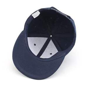 Unisex <b>Navy</b> Blue Mesh Baseball Cap With White Raised Rubber Logo Adjustable Fit Casual Style - Product Image 2