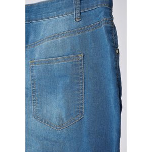 Wholesale Custom Women's High Waist <b>Stretch</b> <b>Denim</b> Pants Solid Color Pencil Pants Regular Fit Casual Plus Size Eco-Friendly OEM - Product Image 6