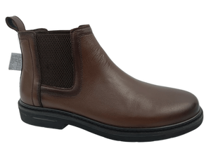 Botas Chelsea Dlords Grant Marrón de Cuero Genuino, Altura al Tobillo, Punta Redonda, Sin Cordones, Suela Exterior de TPR, Entresuela Acolchada de Piel de Oveja, Cómodas y Suaves - Product Image 1